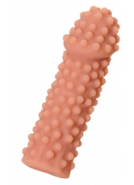 Телесная реалистичная насадка KOKOS Extreme Sleeve 10 с дополнительной стимуляцией - 14,7 см. - KOKOS - в Ельце купить с доставкой