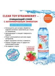 Очищающий спрей для игрушек CLEAR TOY Strawberry - 100 мл. - Биоритм - купить с доставкой в Ельце