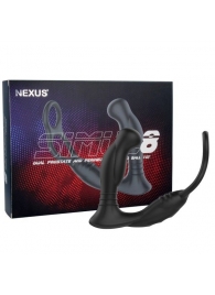 Черная анальная пробка NEXUS SIMUL8 с фиксацией на теле кольцами - Nexus Range - в Ельце купить с доставкой