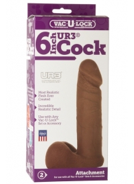 Насадка-мулат для трусиков Vac-U-Lock 6  ULTRASKYN Cock - 17,3 см. - Doc Johnson - купить с доставкой в Ельце