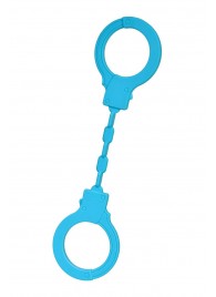 Голубые силиконовые наручники A-Toys без ключа - A-toys - купить с доставкой в Ельце