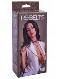 Коричневый поводок и чокер с кольцом Sofi - Rebelts - купить с доставкой в Ельце
