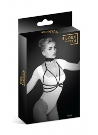 Черная упряжь на грудь Julia - Bijoux Pour Toi - купить с доставкой в Ельце