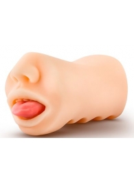 Телесный мастурбатор-ротик с язычком Oral Anne - Blush Novelties - в Ельце купить с доставкой