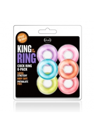 Набор из 6 эрекционных колец King of the Ring - Blush Novelties - в Ельце купить с доставкой