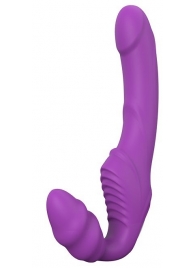 Фиолетовый безремневой вибрострапон DOUBLE DIPPER - Dream Toys - купить с доставкой в Ельце