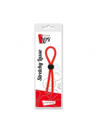 Красное эрекционное лассо с одной бусинкой-утяжкой STRETCHY THICK LASSO - Dream Toys - в Ельце купить с доставкой