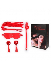 Пикантный набор БДСМ из 4 предметов в красном цвете - Notabu - купить с доставкой в Ельце