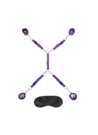 Фиолетовый набор фиксаций на кровати Classic Bedspreader - Lux Fetish - купить с доставкой в Ельце