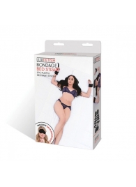 Чёрные манжеты для фиксации на кровати Bondage Bed Strap - Lux Fetish - купить с доставкой в Ельце