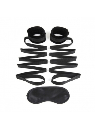 Чёрные манжеты для фиксации на кровати Bondage Bed Strap - Lux Fetish - купить с доставкой в Ельце