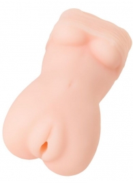 Телесный мастурбатор в виде женской фигурки - Toyfa Basic - в Ельце купить с доставкой