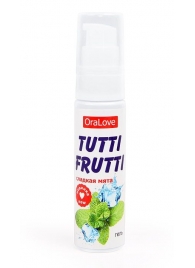 Гель-смазка Tutti-frutti со вкусом сладкой мяты - 30 гр. - Биоритм - купить с доставкой в Ельце