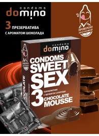 Презервативы для орального секса DOMINO Sweet Sex с ароматом шоколадного мусса - 3 шт. - Domino - купить с доставкой в Ельце