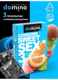 Презервативы для орального секса DOMINO Sweet Sex с ароматом мороженого - 3 шт. - Domino - купить с доставкой в Ельце