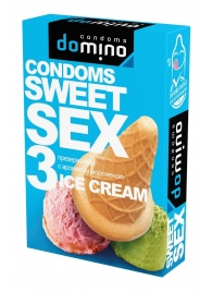 Презервативы для орального секса DOMINO Sweet Sex с ароматом мороженого - 3 шт. - Domino - купить с доставкой в Ельце