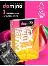 Презервативы для орального секса DOMINO Sweet Sex с ароматом манго - 3 шт. - Domino - купить с доставкой в Ельце