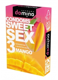 Презервативы для орального секса DOMINO Sweet Sex с ароматом манго - 3 шт. - Domino - купить с доставкой в Ельце