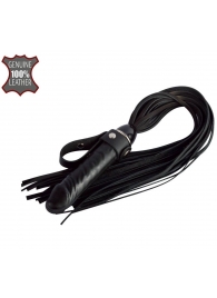 Черная плеть  Ковбой  с ручкой-фаллосом - 55 см. - Sitabella - купить с доставкой в Ельце