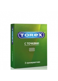 Текстурированные презервативы Torex  С точками  - 3 шт. - Torex - купить с доставкой в Ельце