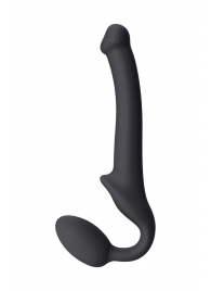 Черный безремневой страпон Silicone Bendable Strap-On S - Strap-on-me - купить с доставкой в Ельце