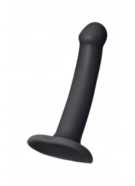 Черный фаллос на присоске Silicone Bendable Dildo S - 17 см. - Strap-on-me - купить с доставкой в Ельце