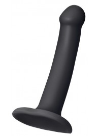 Черный фаллос на присоске Silicone Bendable Dildo S - 17 см. - Strap-on-me - купить с доставкой в Ельце