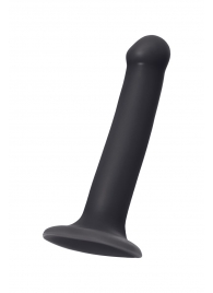 Черный фаллос на присоске Silicone Bendable Dildo M - 18 см. - Strap-on-me - купить с доставкой в Ельце