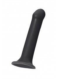 Черный фаллос на присоске Silicone Bendable Dildo L - 19 см. - Strap-on-me - купить с доставкой в Ельце