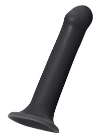 Черный фаллос на присоске Silicone Bendable Dildo XL - 20 см. - Strap-on-me - купить с доставкой в Ельце
