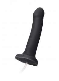 Черный фаллос с имитацией эякуляции Silicon Cum Dildo L - 19,6 см. - Strap-on-me - купить с доставкой в Ельце