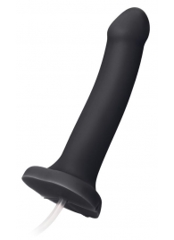 Черный фаллос с имитацией эякуляции Silicon Cum Dildo L - 19,6 см. - Strap-on-me - купить с доставкой в Ельце