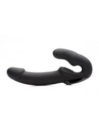 Черный безремневой страпон Urge Silicone Strap On с пультом ДУ - 24 см. - XR Brands - купить с доставкой в Ельце