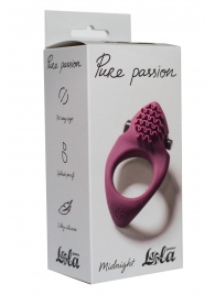 Бордовое эрекционное виброкольцо Pure Passion Midnight - Lola Games - в Ельце купить с доставкой