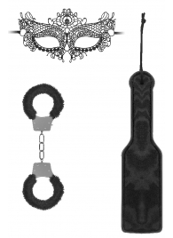 Черный игровой набор Introductory Bondage Kit №4 - Shots Media BV - купить с доставкой в Ельце