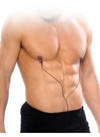 Черные электрические зажимы для сосков Shock Therapy Nipple Clamps - Pipedream - купить с доставкой в Ельце