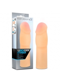 Телесная насадка-удлинитель на пенис PERFORMANCE 1.5INCH COCK XTENDER - 16 см. - Blush Novelties - в Ельце купить с доставкой