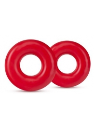 Набор из 2 красных эрекционных колец DONUT RINGS OVERSIZED - Blush Novelties - в Ельце купить с доставкой