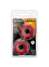 Набор из 2 красных фигурных эрекционных колец NUTZ - Blush Novelties - в Ельце купить с доставкой