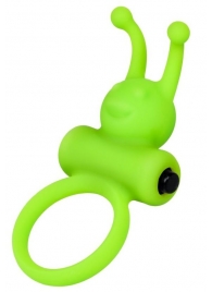 Зеленое эрекционное виброкольцо на пенис Cock Ring - A-toys - в Ельце купить с доставкой