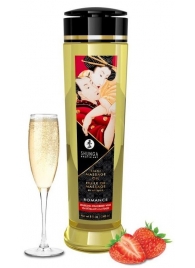 Массажное масло с ароматом клубники и шампанского Romance - 240 мл. - Shunga - купить с доставкой в Ельце
