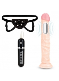 Регулируемые трусики с вибрирующей насадкой - 21 см. - Lux Fetish - купить с доставкой в Ельце