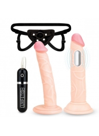 Регулируемые трусики с 2 насадками - 16 и 15 см. - Lux Fetish - купить с доставкой в Ельце