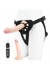 Регулируемые трусики с 2 насадками - 16 и 15 см. - Lux Fetish - купить с доставкой в Ельце