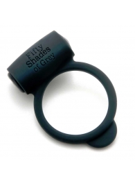 Темно-серое эрекционное кольцо Vibrating Love Ring с вибрацией - Fifty Shades of Grey - в Ельце купить с доставкой