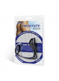 Стимулятор простаты с фиксацией эрекционным кольцом Prostate Gear - BlueLine - в Ельце купить с доставкой