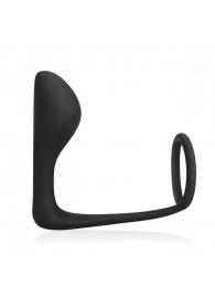 Стимулятор простаты с фиксацией эрекционным кольцом Prostate Gear - BlueLine - в Ельце купить с доставкой