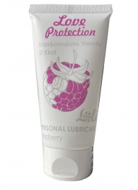 Лубрикант на водной основе с ароматом малины Love Protection Raspberry - 50 мл. - Lola Games - купить с доставкой в Ельце