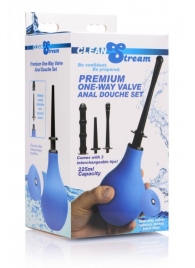 Анальный душ с 3 насадками Premium One-way Valve Anal Douche Set - XR Brands - купить с доставкой в Ельце