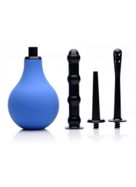 Анальный душ с 3 насадками Premium One-way Valve Anal Douche Set - XR Brands - купить с доставкой в Ельце